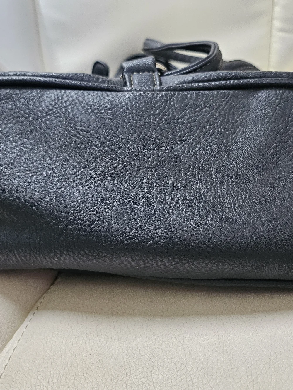 St. John's Bay Black Faux Leather Small Backpack